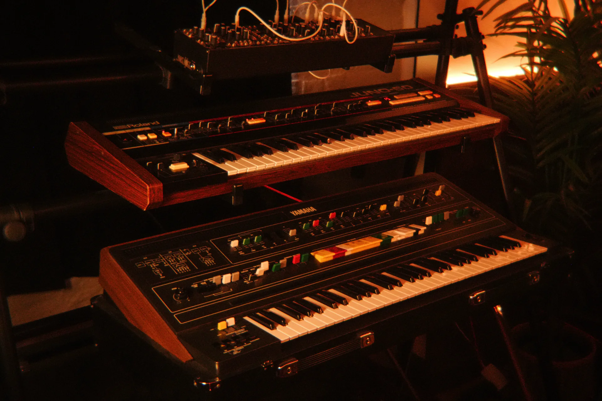 Roland Juno-60 and Yamaha CS-60 in the Synth Palace studio